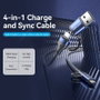 Vention Cable USB 2.0 4 en 1 de 1m Negro y Azul